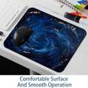 Small Mouse Pad Blue Starry Space Spiral Desk Pad, Comfortable Mouse Mat with Non-Slip Rubber Base, 8.3" x 9.8" Mousepad for Computer, Laptop, Game, Office & Home