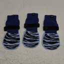 DOK TigerToes Premium Non-Slip Dog Socks for Hardwood Floors - Extra-Thick Grip That Works Even When Twisted - Prevents Licking, Slipping, and Great for Dog Paw Protection (Breezy Blue, X-Large) 3 pcs