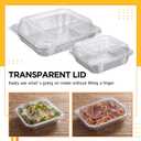 20 Pcs Plastic Clear Lids for 8x8 and 9x13 Inch Aluminum Foil Pans, 1 Inch Height Disposable Dome Lids Only, Airtight Cover for Steam Table Pans, Catering, Baking, Food Storage(Rectangle)