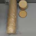 Fulmoon 100 Pack Paper Soup Containers with Lids Disposable Paper Food Containers with Vented Lid Kraft Ice Cream Cake Dessert Cups Soup Bowl for Hot Food Fruit Microwave Restaurant (4 Oz, Brown)