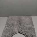 Toilet Rugs U-Shaped , Extra Soft Absorbent Chenille Contour Bathroom Rugs for Toilet, Dry Quickly, Machine Washable, Non-Slip Bath Mat, Grey