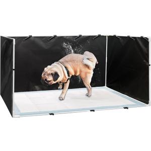 Dog Puppy Pee Pads Holder with High Walls for Dog Training Pee, Dog Litter Box Potty Pads Tray Indoor Waterproof Material Easy Clean for Small Medium Dogs (35"x28.7"x17.3")