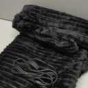 Riakrum 12v Heated Car Blanket 58" x 43", 3 Heating Level Electric Heated Blanket Portable Throw with Temperature Controller Cigarette Lighter Socket for Truck Winter, Solid