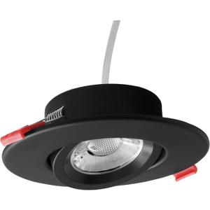 DGC 4-inch Black Selectable Canless Adjustable Gimbal LED Recessed Downlight (DGC43120SRDBK)