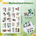 1000 Pcs Inspirational Plant Stickers Bulk Lets Grow Together Reward Stickers Motivational Decals for Prizes Incentive Chart Supplies, 20 Styles