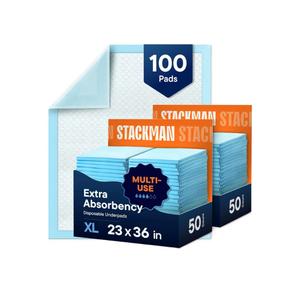 Chucks Pads Disposable [100-Pack] Adult Incontinence Underpads 23"x36" Large Super Absorbent Protective Bed Pads, Leak-Proof Pads – Pee Pads for Kids, Adults and Pets – Dog & Puppy Training Pads