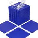 jxgzyy 24 PCS Basketball Court Tiles, 5/8 Inch Thick Modular Interlocking Outdoor Floor Tiles Over Grass, Non Slip PP Drainage Mat for Tennis Court Drain Deck Pool Patio Shower Kitchen Garage Balcony