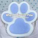 Big Cat Paw Squishy 5.5 Inch Large Size Squishies Squeeze Toys Pinch Family Squishy Cute Soft Silicone Giant Cats Paw Tangcii Fidget Stress Relief Sensory Toys Gifts for Adults Women (Blue+White)