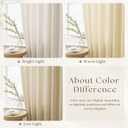 Pinch Pleat Linen 100 Inch Wide Curtains 90 Inches Long for Living Room Light Filtering Semi Sheer Farmhouse Sand Beige Pleated Curtain Hooks Rings for Patio Sliding Door Dining Room Large Window