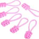 PATIKIL Zipper Pulls Replacement, 6 Pack Extension Cord Handle Fix Pull Tab Extender Fixer Slider Head Repair Kit for Luggage Backpack Jacket, Pink
