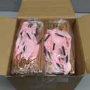 Yeaqee 50 Pcs Mini Metallic Gift Bags with Handles 4x4.75x2.25'' Tiny Thank You Favor Bag with Tag for Women's Day St. Patrick's Wedding Spring Easter Welcome Baby Shower Birthday (Pink,Gold)