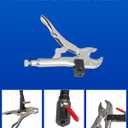 Disc Brake Rotor Gauge Ball Joint Prop Shaft Runout Flatness Measure Tool with Flexible Arm Tight Grip Locking Vise, 7 in Locking Pliers & 360° Flexible Stem Holder, 0.01 mm Precision Dial Indicator