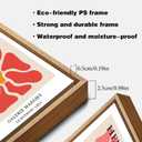Matisse Framed Prints Funky Abstract Minimalist Wall Art Prints for Bathroom Wall Decor Living Room Decorations 12"x16" Natural Framed