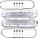 NewYall Left and Right Engine Cover with Gaskets Bolts for Rainier Escalade Avalanche Camaro Corvette Tahoe Trailblazer Envoy Express Silverado Savana Sierra 1500 2500 3500 Ascender 1999-2009