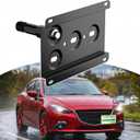 Front License Plate Bracket No Drill Car Front Bumper Tow Hook Mount Bracket Adapter Fits for 2014-up Mazda3 & 6, 2013-up Mazda CX-5, 2016-up MX-5, 2003-2007 RX-8
