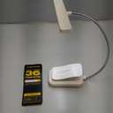 Glocusent 26 LED Book Light, 1200 mAh 90 Hrs Lasting Rechargeable Reading Light, 5 Amber Colors & Stepless Dimming Book Reading Light - Portable Clip on Light for Book Lovers Kids (White)