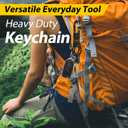 DELSWIN Carabiner Lanyard Keychain, Heavy Duty Key Chains for Car Key with 2 Key Rings, Multifunctional black Keychains for Men and Women