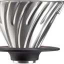 Hario V60 Metal Coffee Dripper (2, Silver)