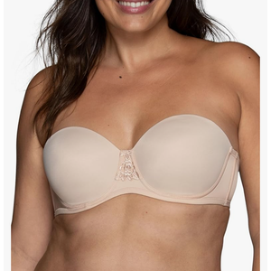 Vanity Fair Women's Beauty Back Smoothing Strapless Bra, 4-Way Stretch Fabric, Lightly Lined Cups Up to H
