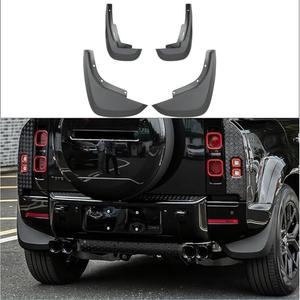 4PCS Mud Flaps for Land Rover Defender 2020-2025 | Widened Splash Guards | Matte Black PP Plastic |Original Factory Hole Design Includes Reinforcement Accessories | Defender 90 110 (Matte Rock)