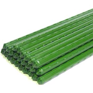 Growsun Tomato Stakes 5ft Metal Plastic Coated Garden Stakes Plant Cage Supports Treills Climbing for Tomatoes,Trees,Cucumber,Fences,Beans,25 Pack
