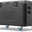 Diandian Utility Cable Trunk Road Case with Wheels, 44" x 22" x 24" Professional Stackable Heavy Duty ATA Rolling Road Case, for Pro Audio & DJ Equipment Storage, Transport for Touring with Casters