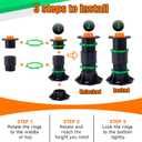 4 Pack Adjustable Height Bed Frame Support Legs, Bed Frame Center Support Legs 5"-12.5", Adjustable Bed Frame Support Legs for Bed Frame Stability and Strength