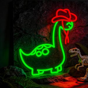 Cowboy Dinosaur Neon Sign Led Neon Lights Neon Signs for Wall Decor USB Powered Led Neon Signs for Room Decoration