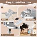 Pet Water Fountain Filters: 24 Dog Water Fountain Filters Replacement - Dog Fountain Filters - Including 12 Filters + 12 Sponges - Suitable for GROOKPET Pet Water Fountain