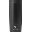 REDUCE Aspen 20 oz Vacuum Insulated Glass Tumbler with Lid & Extra Wide Straw - Keeps Drinks Cold for 12 Hrs - Ideal for Iced Coffee, Smoothies & Boba - Dishwasher Safe, Soft Base - Phantom