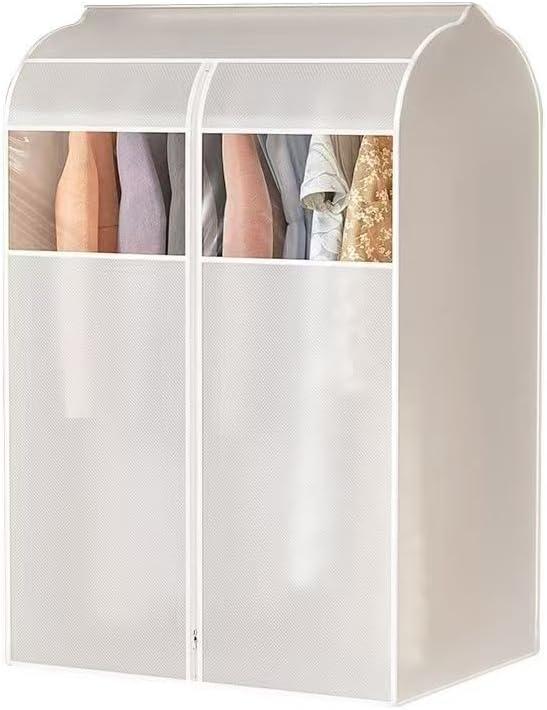 47" Transparent Visual Three-dimensional Dust-proof Cover: Waterproof and Dust-proof Clothes Storage Cover for Down Jackets in Wardrobes, with Zippers for Suit Covers. (35.4*31.5*23.6)