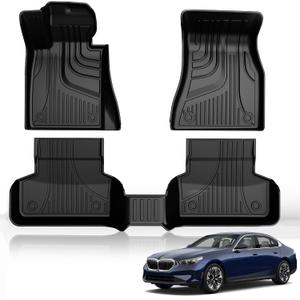 TTX LIGHTING Car Floor Mats Compatible with BMW 5 Series 2017-2023 530i 530e 540d 540i (G30&G31) M550i M5 (F90), All Weather Protection TPE Floor Liner 1st & 2nd Rows Full Set Car Mats