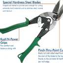 MIDWEST Special Hardness Aviation Snip - Right Cut Offset Stainless Steel Cutting Shears, Made in the USA - MWT-SS6510R