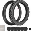 GREHUA 60/100-14 2.50-14 Front Tire and Inner Tube for KLX110 CRF110 KX65 XR70 SSR125 Tuttio Soleil01 110cc 125cc CRF70 KX60 KX110 JR80 RM65 TTR90 TTR110 PW80 Pit Dirt Bike Off Road Motocross Parts