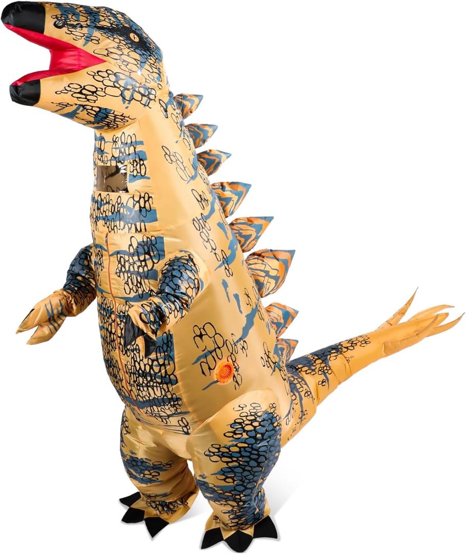 Suhine Inflatable Halloween Dinosaur Costume Blow up Tyrannosaurus Inflatable Costume Cosplay Party (Adult Size)