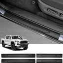 ZZEQYG 4 Pcs ABS Material Door Sill Protector Compatible with Toyota Tacoma 2016 2017 2018 2019 2020 2021 2022 2023 Accessories Door Sill Guards