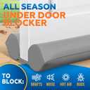 Comfyanno Under Door Draft Stopper - Bottom Door Gap Filler & Seal - Fits 30 to 36 Door, Block Cold Air, Noise, Sound, Wind, Bugs, Easy to Install, Double Side Block, No Adhesive, Gray