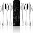 9 Pieces Eating Portion Control Flatware Utensils Bariatric Silverware Weight Loss Portion Management Control Serving Spoons Forks Knives Stainless Steel Utensils with Storage Bag