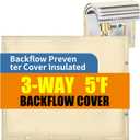30 x 24 inch Backflow Preventer Insulation Cover Backflow Preventer Cover 3Way Opening Design 5Layer Fabric backflow Cover Sprinkler Covers with Aluminum Foil for Outside