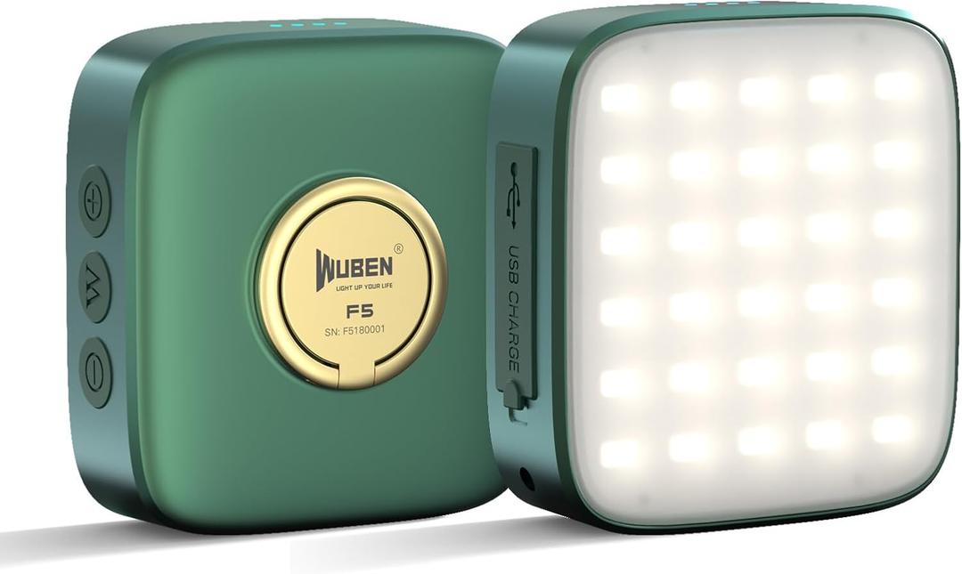 WUBEN F5 Camping Lantern Rechargeable, 5200mAh Portable Led Camping Lights, 500LM Camping Flashlight, LED Lantern for Power Outages Home, IP64 Waterproof Camping Essentials, Hurricane, Tent, Outdoor (Green)