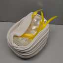 Tatuo 6 Pack Small Woven Basket with Gift Bags and Ribbons Empty Gift Baskets Cotton Rope Storage for Mothers Day Birthday Nursery Wedding Graduation Gifts(9.8 x 7.9 x 3.5 Inches)