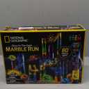 NATIONAL GEOGRAPHIC Glowing Marble Run  Construction Set with 15 Glow in The Dark Glass Marbles & Storage Bag, STEM Gifts for Boys and Girls, Building Project Toy