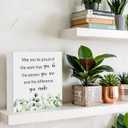 May You Be Proud of the Work Wooden Box Sign Decor, Farmhouse Plaque Home Office Decoration for Wall Table Desk, Appreciation Thank You Gifts for Coworker Employee Boss, 5x5 Inch
