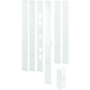 Prime-Line U 11026 Jamb Repair and Reinforcement Kit, 59-1/2 In. Installed, Steel Construction, White (1 Kit)