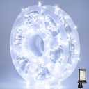 LED String Lights, 165FT 500LED 30V Plug in Waterproof String Lights with 8 Modes for Indoor and Outdoor Party Wedding Home Patio Lawn Garden Supplies (Cool White)