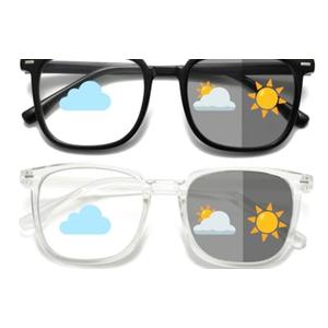 KLYNO-KLYNO Reading Glasses for Women Men 2 Pack Blue Light Blocking Photochromic Lens Readers UV Ray Filter Sun Readers, +1.50