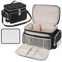 Breast Pump Bag Compatible with Spectra S1 and S2, Breast Pumping Travel Storage Bag with Waterproof Mat for Pumping Essentials and Accessories, Black