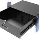 3U Server Cabinet Case 19 Inch Rack Mount Lockable Drawer with Key, 12.6 Inch Depth (3U)