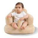 AGITVPS Upgrade Inflatable Baby Seat with Tray for Babies 3-36 Months, Built in Air Pump Bumbo Seat with Tray, Baby Chair Sit Me up Floor Seat for Baby, Learning to Sit&Feeding (Velvet Pillar-Camel)