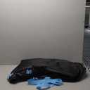 Navaris Snowboard Bag for Men and Women - 157 cm - with Side Pocket & Adjustable Straps - for Easy Snowboard Carrying - Black & Light Blue (165 cm, black)